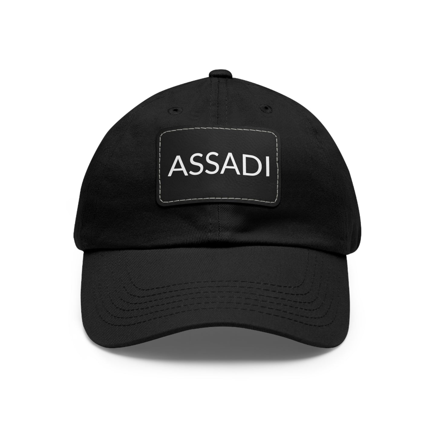 ASSADI Leather Patch Hat (Black)