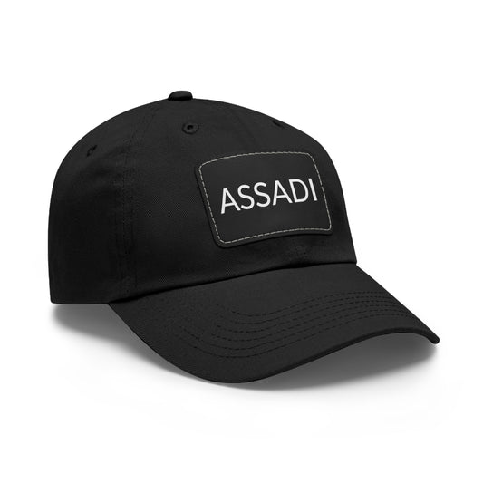 ASSADI Leather Patch Hat (Black)