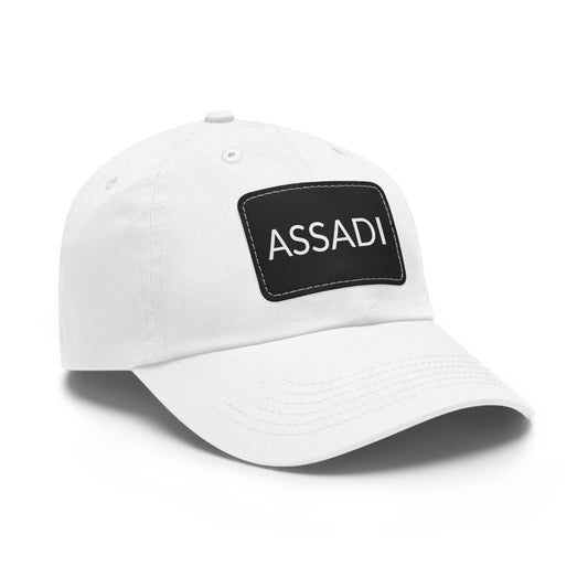 ASSADI Leather Patch Hat (White)