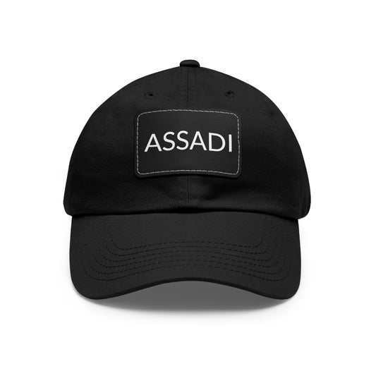 ASSADI Leather Patch Hat (Black)